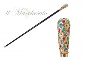 Luxury Walking stick il Marchesato Multicolor knob 