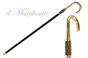 Luxury gold-plated walking stick il Marchesato Svarovsky