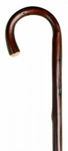 Walking cane for men with round handle XL with rubber tip