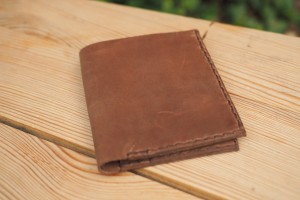 Men leather wallet brown
