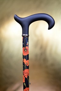 Walking cane adjustable Gastrock Roter Mohn