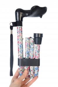 Walking stick adjustable  Floral ergonomic left hand (73-83 cm)