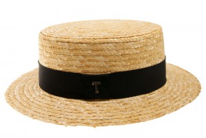 Summer straw hat Boater Scarlet Tonak
