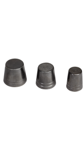 Flat retro metal end cap