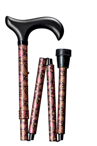 Walking cane foldable Paisley (76-86 cm)