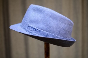 Hat Trilby Linen Stetson blue