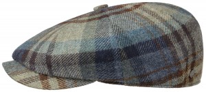 Panel Cap Wool Check Lierys blue
