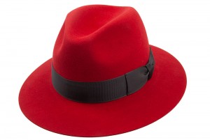 Hat Fedora Marlene Tonak red