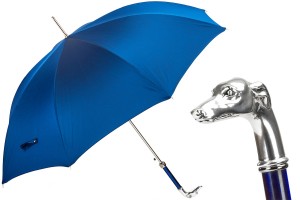 Luxurious Umbrella Pasotti Silver Greyhound
